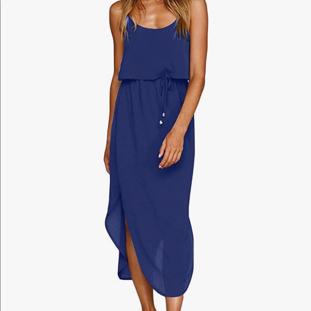 Lightweight Casual Strappy Midi Dress